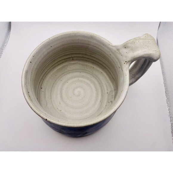 Buie Pottery Studio Gatlinburg TN Pink Blue Large Glazed Coffee Mug Signed - Picture 6 of 7
